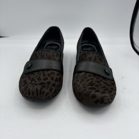 Dansko Loafer Flats Womens Size 9 EU 40 Olena Brown Cheetah Real Fur Leather - Picture 4 of 9